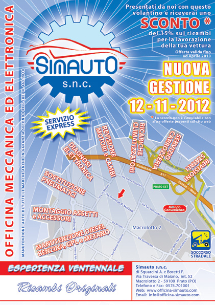 volantino pubblicitario con offerta